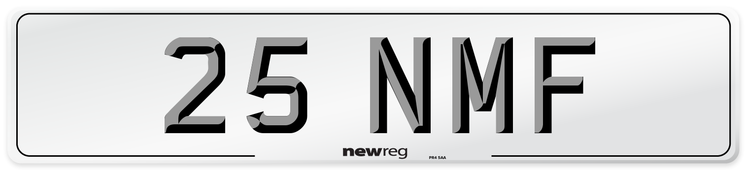 25 NMF Number Plate from New Reg